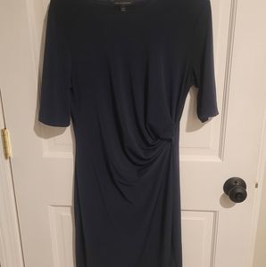 Womens Banana Rebublic Facory Navy Gathered Dress
